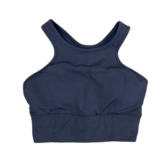 ENVT Piper Dark Brown Sports Bra Top High Neck Racerback Nylon/Spandex Blend S - Picture 1 of 7